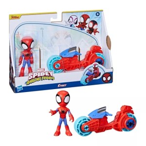 Spidey Action Figure con Motocicletta